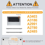 MOSISO Compatible with MacBook Pro 16 inch Case 2025 2024 2023 2022 2021 M4 M3 M2 M1 A3403 A3186 A2991 A2780 A2485 Pro Max, Plastic Hard Shell with TPU Bumper&Carrying Sleeve Bag&Keyboard Cover, Black