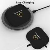 Compatible With Samsung Galaxy Buds 3 Pro And Galaxy Buds 3 (2024), Soft Silicone Case With Gold Heart Pattern With Cute Butterfly Keychain For Girls Women (Black)