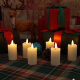 Battery Operated Flameless Votives With Remote Auto Daily Cycle Timer Long Lasting Realistic Black Wick Electric Led Candles Wedding Party Holiday Halloween Christmas Decorations 6 Pack