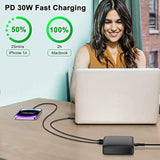 Usb C Charger, 185W 7 Ports Fast Gan Charging Station, 65W Laptop Charger Compatible With Macbook Pro/Air, Ipad, Iphone 14/14 Plus/14 Pro/14 Pro Max/13/12 Series, Samsung Galaxy Note