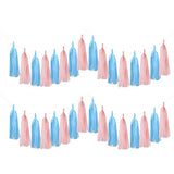 20PCS Gender Reveal Tissue Paper Tassel Banner Baby Pink Blue Tissue Garland for Gender Reveal Party Decorations Boy or Girl Baby Shower Decorations Pink and Blue Decorations