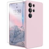 For Samsung S25 Ultra Case, Liquid Silicone Case With Camera Protection With Microfiber Lining Shockproof Phone Case Cover For Galaxy S25 Ultra 6.9 Inch, Pink