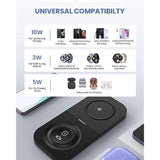 Wireless Charging Pad, Wireless Charger For Samsung S23 Note 20, Galaxy Watch 5/4/3,Active 2/1, Charging Station For Galaxy Buds 2/+/Pro/Live