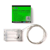30 Leds Green Color String Lights Silver Wire Indoor And Outdoor 9.5 Feet Firefly Starry Fairy Lights Battery Powered Fo