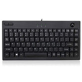 Akb-310Ub - Wired Usb Mini Trackball Usb Keyboard, 87-Key Us Layout, Black