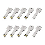 10 Pack 2Gb Usb Flash Drive Usb 2.0 Metal Key Shape Memory Stick Thumb Drive Pen Drive-Silver