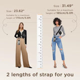 Clip And Go Leather Phone Strap With Zipper Pouch- Stylish Crossbody Adjustable Lanyard With Wallet For All Phones, Brown