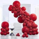 Maroon Balloons 140 Pcs Different Sizes Of 18 12 10 5 Inch Dark Red Burgundy Ruby Red Balloon Arch Kit Garland For Graduation Valentine'S Day Wedding Anniversary Party Decorations Red-Y75