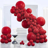 Maroon Balloons 140 Pcs Different Sizes Of 18 12 10 5 Inch Dark Red Burgundy Ruby Red Balloon Arch Kit Garland For Graduation Valentine'S Day Wedding Anniversary Party Decorations Red-Y75
