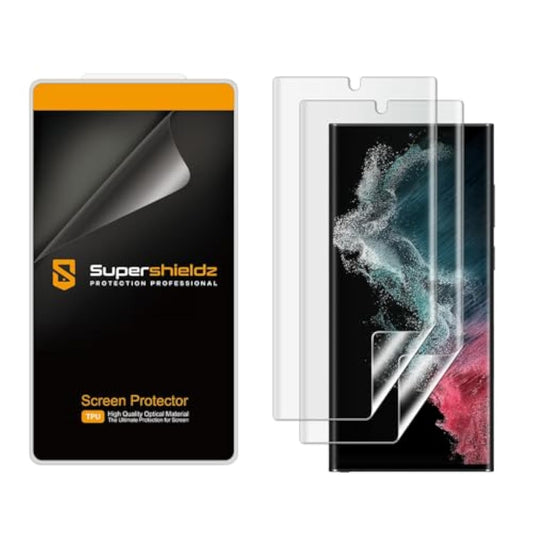 (2 Pack) Designed For Samsung (Galaxy S22 Ultra 5G) Screen Protector, High Definition Clear Shield (Tpu)