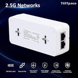 Poe+ Injector 2.5Gb, Converts Non-Poe To Poe, 100/1000/2500Mbps And 802.3At/Af Compliant, Plug & Play, Up To 100M(328 Ft), 52V 30W Poe Adapter For Ip Camera/Ip Phone/Access Control System