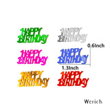 Metallic Foil Table Confetti Happy Birthday Words Letters For Party Decorations