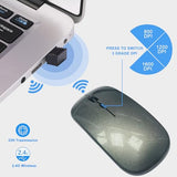 Wireless Mouse, 2.4G Noiseless Mouse With Usb Receiver - Portable Computer Mice For Pc, Tablet, Laptop With Windows System - Grey