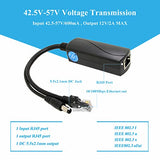 Active Poe Splitter 12V 2A Output, Ieee 802.3Af/At Standard 10/100Mbps Power Over Ethernet Splitter For Security Ip Camera Dc Jack (Ps5712At Black)