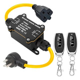 20A Waterproof Remote Control Power Switch,Ac 110-250V Wireless Outlet Switch With 2 Remotes, Ip67 Weatherproof,433Mhz Rf Long Range(Up To 165Ft),For Outdoor Lights,Pumps,Industrial & Home Use