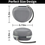 Headphone Case For Skullcandy Crusher/Hesh/Evo Wireless Over-Ear Bluetooth Earphones, For Beats Studio Pro/ 3/Solo 4/3/2 Headphones And More Noise Cancelling Foldable Headset - Hard Box Only - Grey
