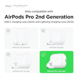 elago Ice Cream Case Compatible with AirPods Pro 2 Case, Carabiner Included, Supports Wireless Charging, Full Protection (Blueberry)