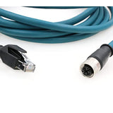 M12 X-Code 8Pin Female Connector To Rj45 Ethernet Cable Cat6A High Flexible Sh