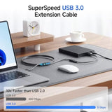 Cable Matters 5Gbps Long USB Extension Cable - 10ft, USB 3.0 Extension Cable, Male to Female USB3.0 Extender, Compatible with Webcam, VR Headset, Printer, Hard Drive, Black