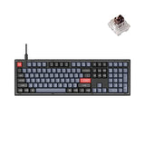 V6 Wired Custom Mechanical Keyboard, Full-Size Qmk/Via Programmable Macro With Hot-Swappable K Pro Brown Switch Compatible With Mac Windows Linux (Frosted Black-Translucent)