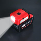 Battery Adapter Compatible For Milwaukee M18 Battery, Dc Port & 3W Led Work Light, And Dual Usb Charger Adapter Converter Compatible For Milwaukee 18V Battery 49-24-2371 Power Source