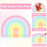 50Pcs Boho Rainbow Party Decorations Cloud Paper Plates And Napkins Rainbow Shaped Paper Plates Disposable Cloud Shaped Napkins For Kids Boys And Girls Birthday Baby Shower Clouds Party Decorations