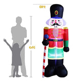 8 Feet Christmas Inflatable Nutcracker Soldier Holiday Lighted Blow Up Yard Decoration 8Ft Estaca Nutcracker Inflatable