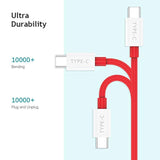 For Supervooc Warp Charge Cable For Oneplus 10T 9 Pro 8T 6.5A Charging Cable Usb C To Usb C Cable For Macbook Air Ipad Pro, 6.6Ft Fast Charging Cord For Samsung S25 Ultra S24+ A16 S23 A35 S22