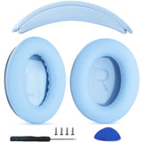 Ear Pads Cushions + Headband Replacement Earpads Compatible With Bose Quietcomfort 45 Qc45 35 Qc35, Qc35 Ii Over-Ear Headphones Easy Diy Installation,Protein Leather Parts (Sky Blue Kit)