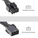 8 Pin Pci Express Power Extension Cable (2 Pack), Durable Pcie Power Extension Cable, 12 Inch