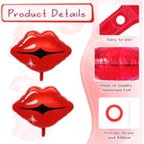 Red Lip Balloons 6 Pcs Huge Kiss Foil Balloons Valentine's Day Makeup Party Decor