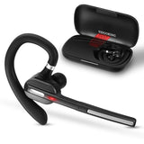 Wireless Headset,Bluetooth Headset with 500mAh Charging Case, Single Ear Bluetooth Cell Phone Headsets with Noise Canceling Mic for Office Business