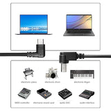 2 Pack Usb C Printer Cable - 11.8 Inch Usb B Male To Usb C Male - Right Angled For Printer, Midi Controller, Scanner, Digital Piano, Dj Controller