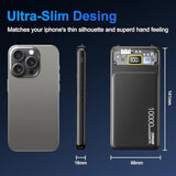 10000Mah Power Bank ,Slim 22.5W Fast Charging Small Portable Charger Pd 5V/3A Usb-C Outpu,With Emergency Lighting,Compatible Cell Phone And Android Phones And Most Electronic Devices,Black