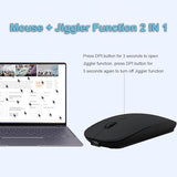Bluetooth Mouse For Laptop/Macbook/Ipad/Android Pc,Rechargable Quiet Slim Wireless Mice Compatible With Windows/Linux/Tablet,Black