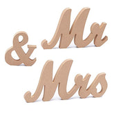 Awtlife Diy Vintage Style Wooden Mr & Mrs Letters Decor For Wedding Decoration Table Decor Xmas Gift