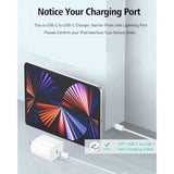 10Ft Ipad Charger Cord, 20W Usb C Fast Charger With Long Charging Cable For Ipad Pro 13/12.9/11 Inch, Ipad 10Th Generation, Ipad A16 11Th Generation, Ipad Air 13/11 Inch/5Th/4Th, Ipad Mini 6/7Th
