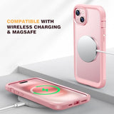 Designed For 15 Case, Full Body Rugged Case With Built-In Touch Sensitive Anti-Scratch Screen Protector, With Camera Lens Protector For 15 6.1" (Coral Pink)