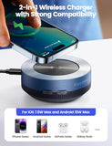 Multiple Mouse Mover, W1 Mouse Jigglerwireless Charger 2-In-1, Undetectable Shaker Wiggler Device, Automatic Phone Charging Pad, Quiet Mice Giggler Juggler To Keep Pc Active
