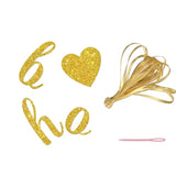 Golden Birthday Banner – Glittery Gold Party Decor – Happy Bday Celebration Sign