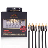 Pro 100% Ofc Copper 6 Channel 17 Ft Rca Audio Interconnect Stereo Cable With T