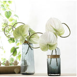 26 "Artificial Anthurium Lily Flowers Permanent Flower, 3 Pcs Tropical Imitation Plant Flower Bouquets For Table Centerpieces And Bridal Wedding Festival Decor Flower (White)