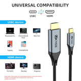 Usb C To Hdmi Cable 6Ft 2-Pack, 4K@60Hz Usb Type-C To Hdmi 6 Feet, Usbc To Hdm