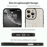 For Iphone 16 Pro Case White Leopard Print Pattern Cute Cheetah Wristband Stand Phone Cover For Women Girls Men Shockproof Slim Protective Cover For Iphone 16 Pro 6.1 Inch