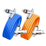 2 Pack USB C to C Cable 5ft-Fast Charger-Chubby Silicone 4 in 1 USB C Charging Cable USB A/Type C to Multi-Charger Cables & Data Sync,480Mbps for