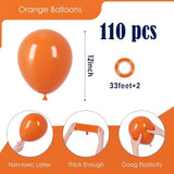 Burnt Orange Latex Balloons: 12-Inch, 110-Piece Set