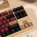129 Keys Pbt Japanese Keycaps Dye Sub Cherry Profile Red Samurai Keycaps Set F