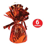 Metallic Balloon Weights Set of 6 Orange Party Decorations Table Centerpieces