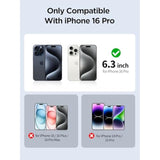 Compatible For Iphone 16 Pro Privacy Screen Protector Tempered Glass 6.3 Inch, Purple Gradient Anti Spy Anti Blue Light Hd Easy Installation