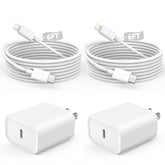 Fast Charger Iphone,Iphone Charger Fast Charging 2Pack Usb C Wall Charger Block Fast I Phone Chargers 6Ft Type-C Usb C To Lightning Cable Cord For Iphone14/14Plus/13/12/11 Pro Max,Mini,8,Ipad/Airpods